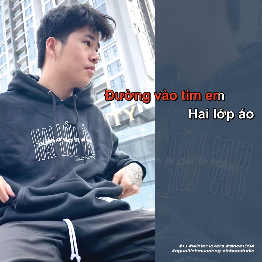 LB19 Winter Lover เสื้อฮู้ด Labeo studio เสื้อสเวตเตอร์ทรงหลวมหนา