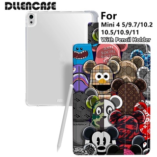 Dllencase เคสไอแพด มีที่ใส่ปากกา เคส เคสซิลิโคน กันกระแทก สำหรับ Compatible For iPad 2021 Pro 11 2019 2020 10.2 7 8th 2018 9.7 5 6th Mini 4 5 Air 4 10.5 10.9 A232