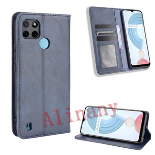 กรณี Realme C25Y ฝาครอบกรณี Flip Leather Phone Casing Realme C25Y C 25Y RealmeC25Y Back Cover