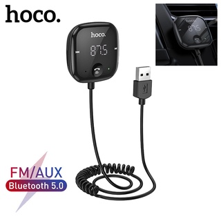 Hoco ของแท้ E65 ตัวรับส่งสัญญาณ FM บลูทูธไร้สาย การ์ด TF รองรับการ์ดบลูทูธ TF (&lt;32G) AUX เล่นเพลง สําหรับรถยนต์