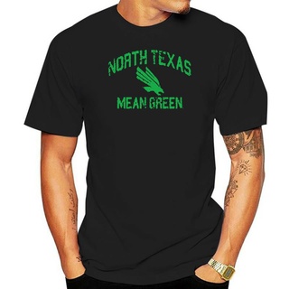 เสื้อยืดพิมพ์ลายแฟชั่น เสื้อยืดแขนสั้น พิมพ์ลายโลโก้ University North Texas UNT Mean Green สไตล์เรโทร