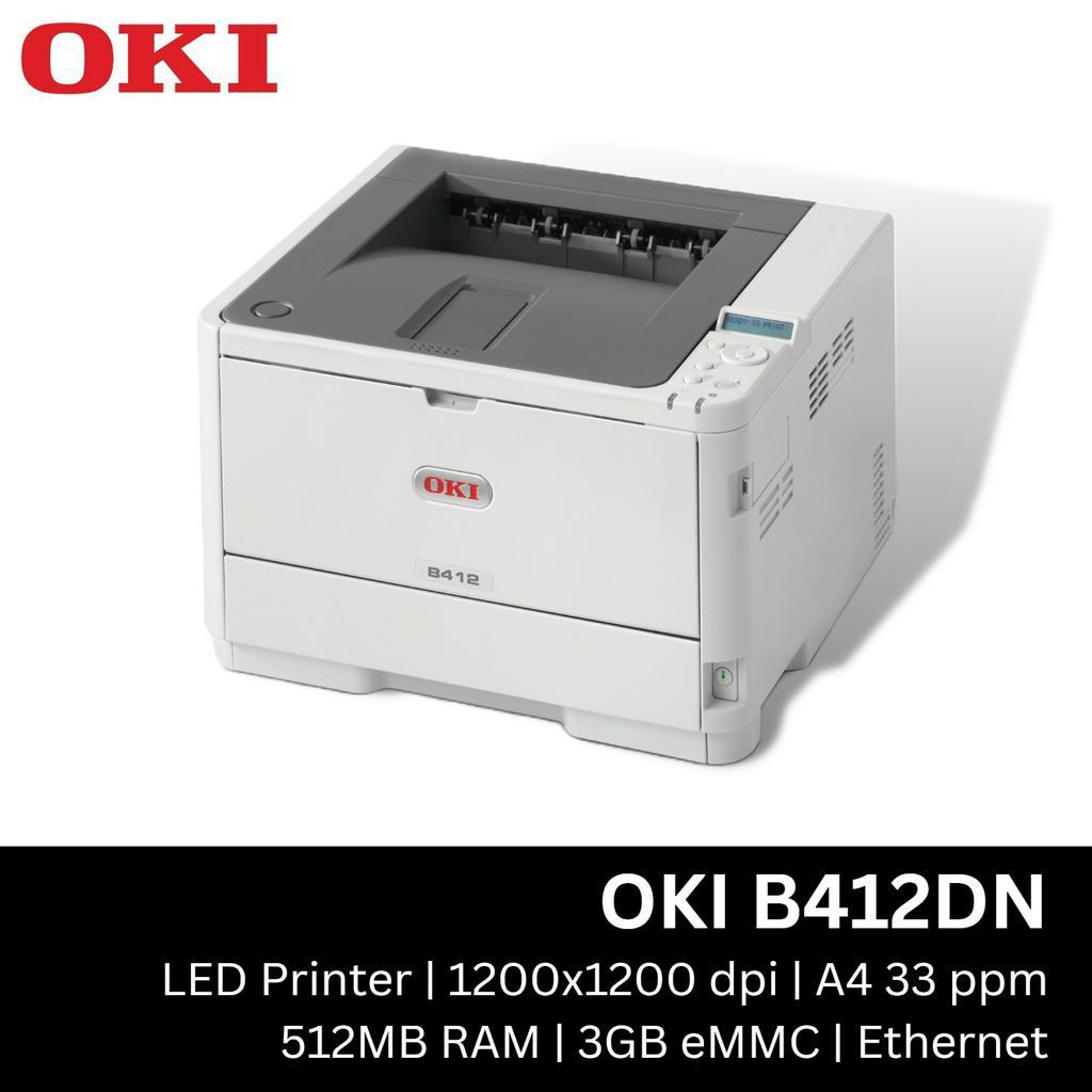 เครื่องปริ๊น เลเซอร์ Printer OKI B412DN (OKI-45762003)