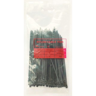 เคเบิ้ลไทร์ CABLE TIE 6 นิ้ว สีดำ (3x150 ม.ม.)