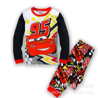 cars lightning mcqueen ชุดนอนสําหรับเด็กผู้ชาย 2 t - 7 t