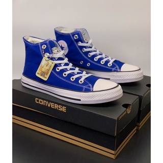 🔥รองเท้า Convers All Star Classic OX Blue รองเท้าผ้าใบผู้ชายและผู้หญิง36-45(Free Box Set)