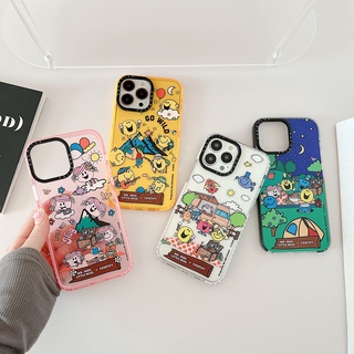 การ์ตูน น่ารัก หมวกบีนนี่ เคสไอโฟน 14 Pro Max iphone 13 pro max 14 plus 12 11 Pro Max Case ใหม่ ขอบสี เรียบง่าย โปร่งใส ป้องกันการหล่น ซิลิกาเจล นุ่ม เคส