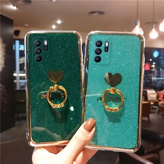 เคส OPPO Reno6 Z 5G Reno 6 Pro ทรงกลม รูปหัวใจ แวววาว ซิลิโคนนิ่ม เคส OPPO Reno6z เคสกลิตเตอร์