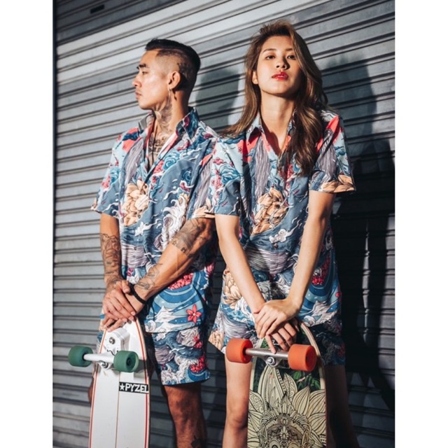 เสื้อฮาวาย ลาย KING OF THE OCEAN