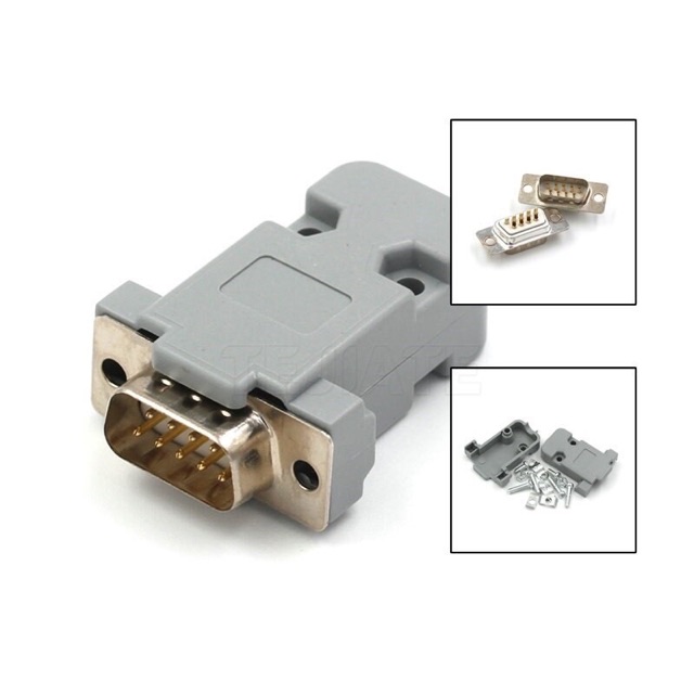 หัวประกอบ ฝาประกอบ ฝาครอบ Serial(DB9) / VGA(DB15)