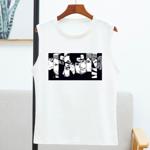 ญี่ปุ่น หน้าร้อน สไตล์ใหม่ ลายการ์ตูนญี่ปุ่น หลวม เสื้อแขนกุด 8สี S~3XL