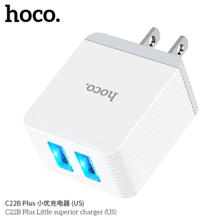 ที่ชาร์จไฟ 5A 2USB Hoco C22B Plus ไม่มีสาย น้ำหนักเบา คุณภาพดี สะดวกพกพาได้ ทนความร้อนสูง ทนทาน สินค้ามีพร้อมจัดส่ง