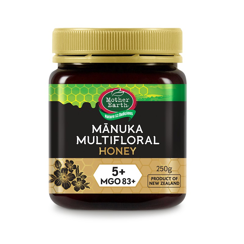 Mother Earth Manuka Honey UMF 5+ 250g มาเทอร์ เอิร์ท น้ำผึ้งมานูก้า ยูเอ็มเอฟ 5+ น้ำผึ้งมานูก้าแท้ 100%