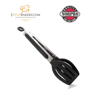 Norpro 1899 Mini Slotted Spatula Locking Tongs