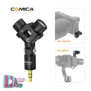 ไมโครโฟน COMICA MINI FLEXIBLE XY STEREO MICROPHONE CVM-VS10 ไมโครโฟนสำหรับกล้อง gopro 3.5 มม.TRS ประกันศูนย์