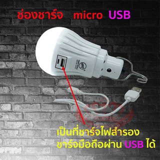 หลอดไฟพกพา ไฟ LED Mobile LED Bulb รุ่น RE-1601  C1601