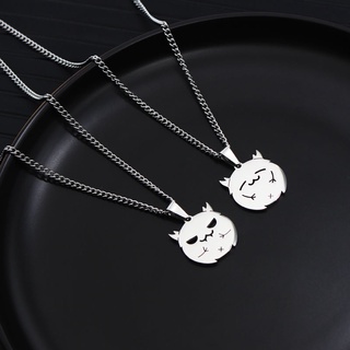 Cartoon Anime Titanium Steel Necklace Female New Anime Game Around Onmyoji Ball Pendant Men and Women Cute Cartoon Student Couple Sweater Chain