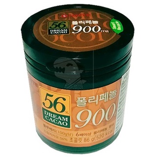 Lotte ดาร์คช็อกโกแลตแท้เข้มข้นอัดเม็ด นำเข้าจากเกาหลี Dream Cacao Dark Chocolate 56% 86g