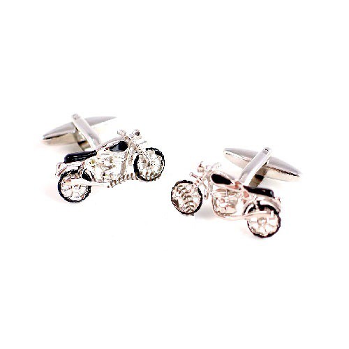 KEMEJA Houseofcuff Cufflink Silver Black Motorcycle Cuff Shirt Button Cuffs
