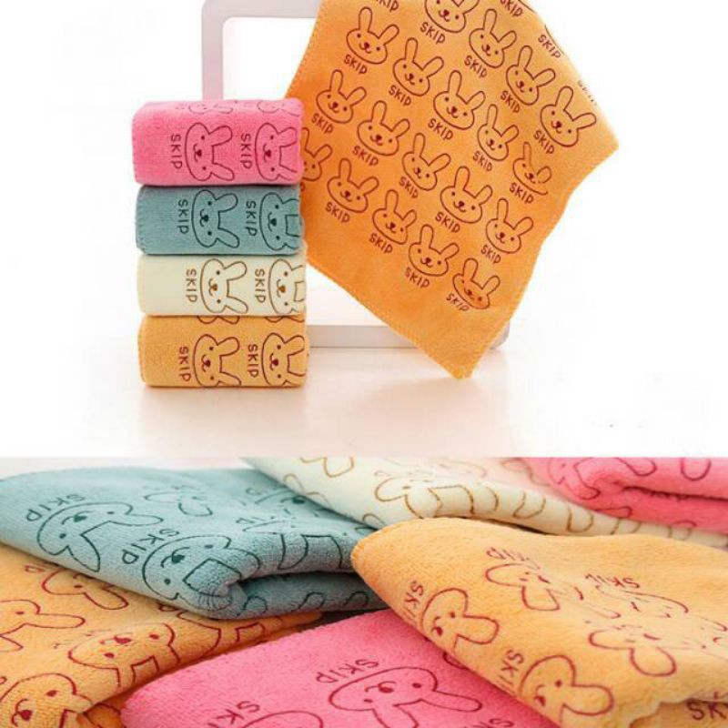 JMALL FACE / FACE / NECK Towel Rabbit Motif Baby Bath Towel Skip Baby Bath Towel Small Towel