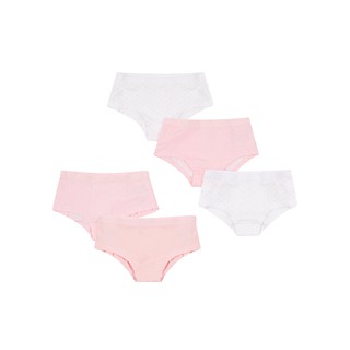 mothercare pink and white hipsters - 5 pack NA058 กางเกงในเด็กผู้หญิง