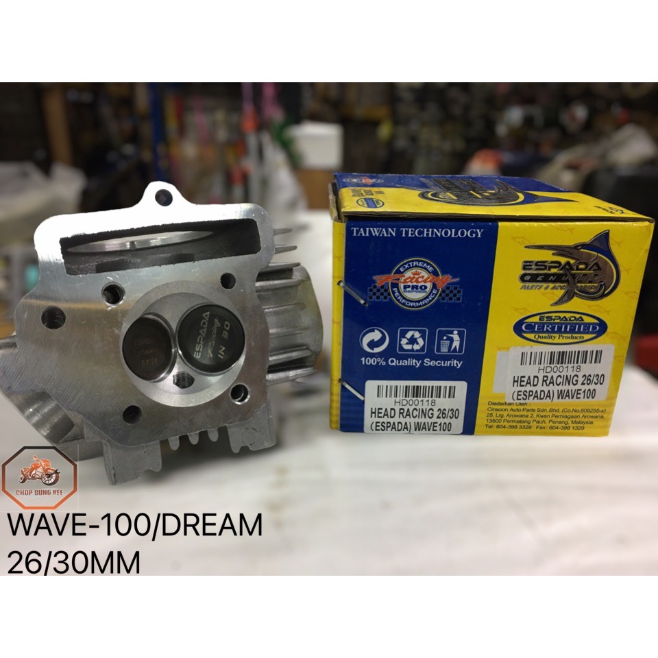 CYLINDER HEAD RACING ESPADA 26 มม./30 มม. สําหรับ HONDA DREAM/WAVE-100