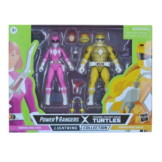 Hasbro Power Rangers X Teenage Mutant Ninja Turtles Lightning Collection Morphed Michelangelo and Morphed April O’Neil