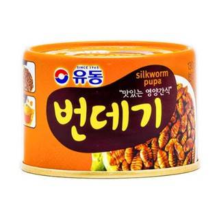 ดักแด้ กระป๋องเกาหลี yudong silkworm can 번데기 130g 번데기탕 구수한맛 280g 번데기탕 매운맛 280g 번데기탕 번들 560g 유동 번데기 모음