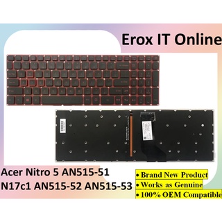 คีย์บอร์ดแล็ปท็อป สําหรับ Acer Nitro 5 AN515 AN515-51 AN515-52 AN515-53 N17C1 N16C7 AN515-41-F6UH AN515-41-F6VS AN515-41-F7GB