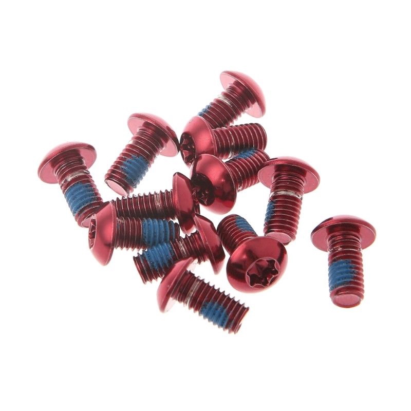 12 2 Sets Disc Brake Rotor Bolts Red Coloured Durable Steel MTB Bicycle