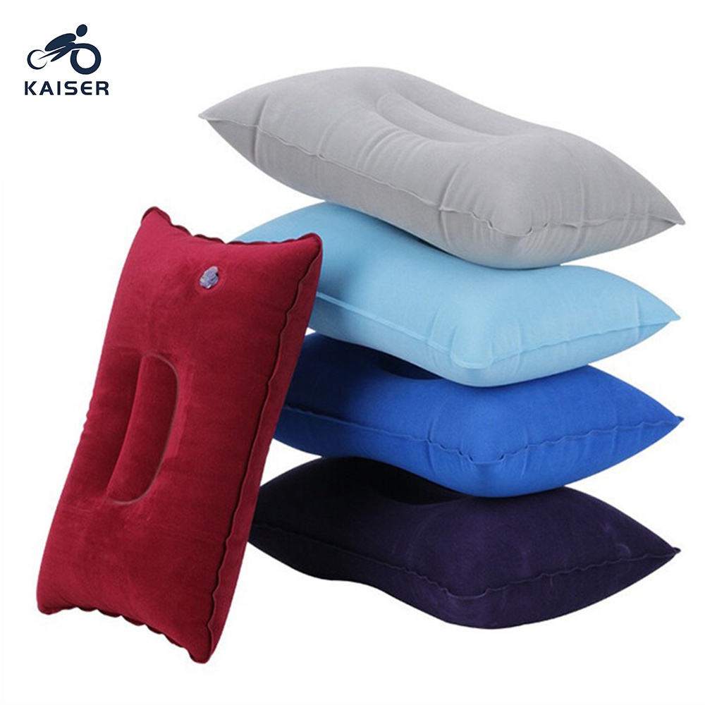 KAISER หมอนเป่าลม แห่ เบาะนัหมอนพกพาเป่าลม ราคาถูก ทำจากPVC Inflatable pillow