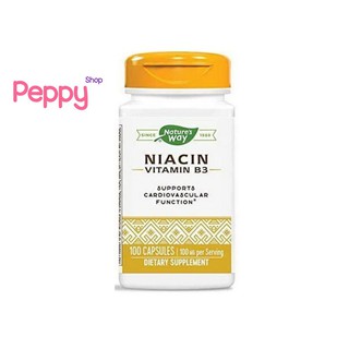 Natures Way Niacin Vitamin B3 100 mg 100 Capsules ไนอะซิน (วิตามินบี 3) 100 แคปซูล