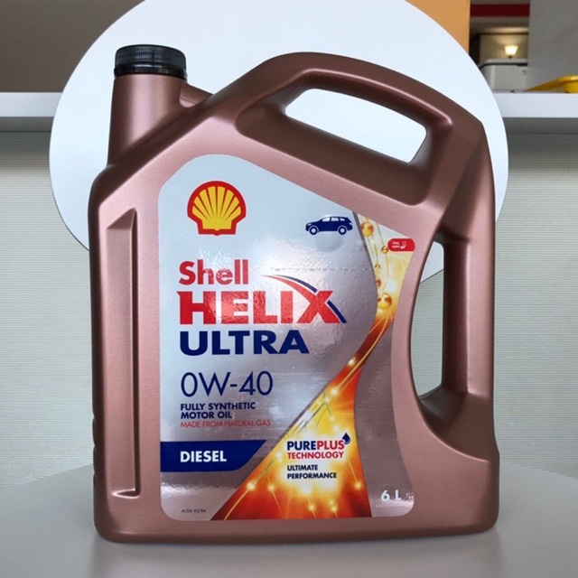 น้ำมันเครื่อง SHELL  Helix Ultra ดีเซล 0W-40 (6 ลิตร) ปีผลิต AUG2019ผลิตภัณฑ์มีอายุ 7ปี (เมื่อเก็บในอุณหภูมิที่เหมาะสม)