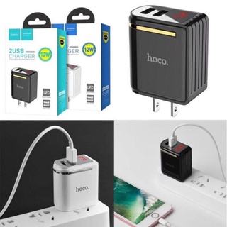 HOCO C39 C81 C89 C50 Adapter หัวชาร์จ 2USB กระแสไฟ 2.4A พร้อมหน้าจอ LED/C80 TypeC +USB PD 20W