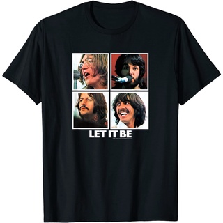 เสื้อยืด ทรงสี่เหลี่ยม พิมพ์ลาย The Beatles Let it Be สําหรับผู้ใหญ่