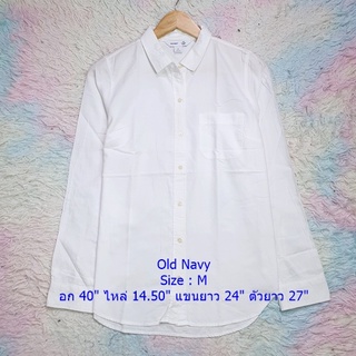 Old Navy เสื้อเชิ้ตแขนยาวมือสอง เกรดเอ