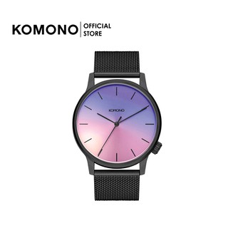 นาฬิกา KOMONO Watch Winston Harlow black ผู้ชาย โลหะ ทรงกลม ทะมัดทะแมง