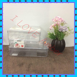 ชื่อ  : Rectangle Clear Acrylic No.831 กล่องใส 1 ช่อง รูปทรงสี่เหลี่ยมผืนผ้า SET 3 Pcs. ชุด 3 ชิ้นกล่องอคิลิคใส กล่องพลา