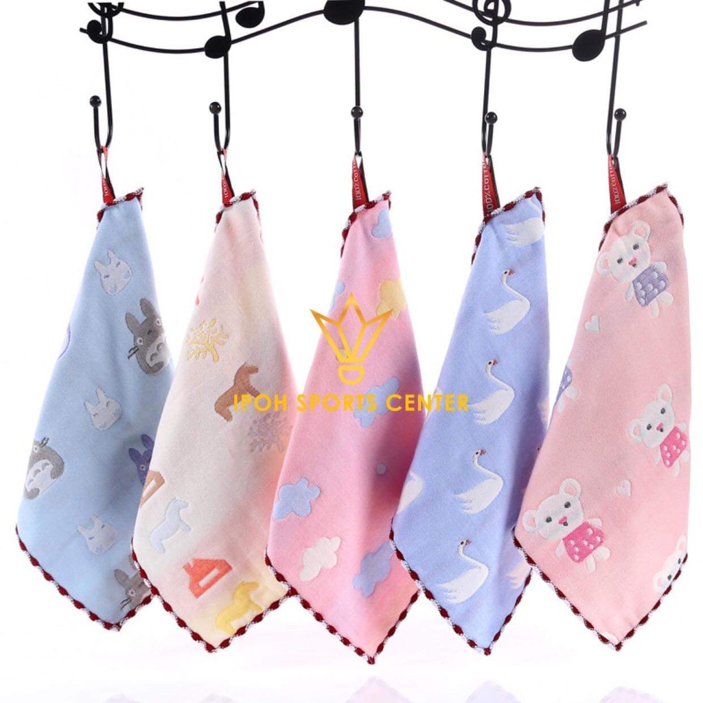 ผ้าฝ้ายเด็ก 6 ชั้นผ้าเช็ดหน้า/ Saku Tangan Bayi 6 Lapisan/ ผ้ากอซผ้าฝ้ายนุ่มทารกแรกเกิดผ้าล้าง