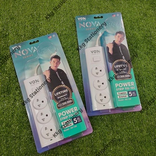 Vox NOVA SERIES ปลั๊กไฟ รุ่น NV-130 : 1 สวิตช์ 3 ช่องเสียบ 5 เมตร (จำนวน 1 ชิ้น)