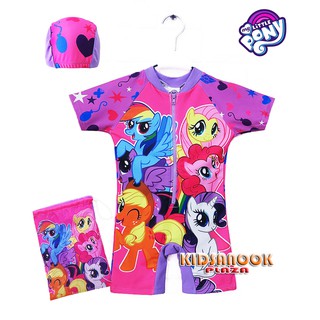 [แท้]PONY249A ชุดว่ายน้ำ Pony ชุดว่ายน้ำวันพีช + หมวก + ถุงผ้า (ประมาณอายุ 1-3 ปี)