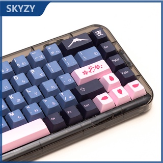 JTK NightSakura Keycaps Cherry Profile ญี่ปุ่น PBT Dye Sub เชิงกล คีย์บอร์ด Keycap