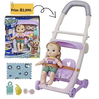 รถเข็นเด็กและตุ๊กตา Baby Alive Littles, Push ‘N Kick Stroller