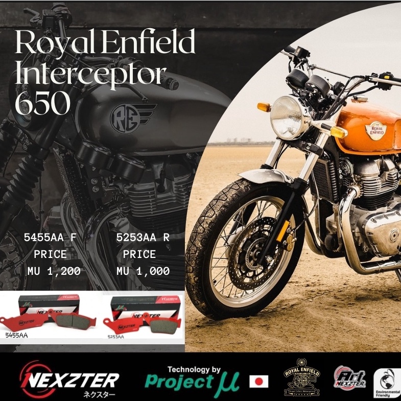 ผ้าเบรค Royal Enfield Interceptor 650 Nexzter