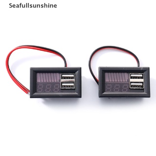 Seaf&gt; แผงโวลต์มิเตอร์ทดสอบแรงดันไฟฟ้า LED ขนาดเล็ก สําหรับรถยนต์ DC 12V