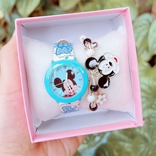 ชุดนาฬิกา mickey minnie มีกำไรและกล่องตามรูป