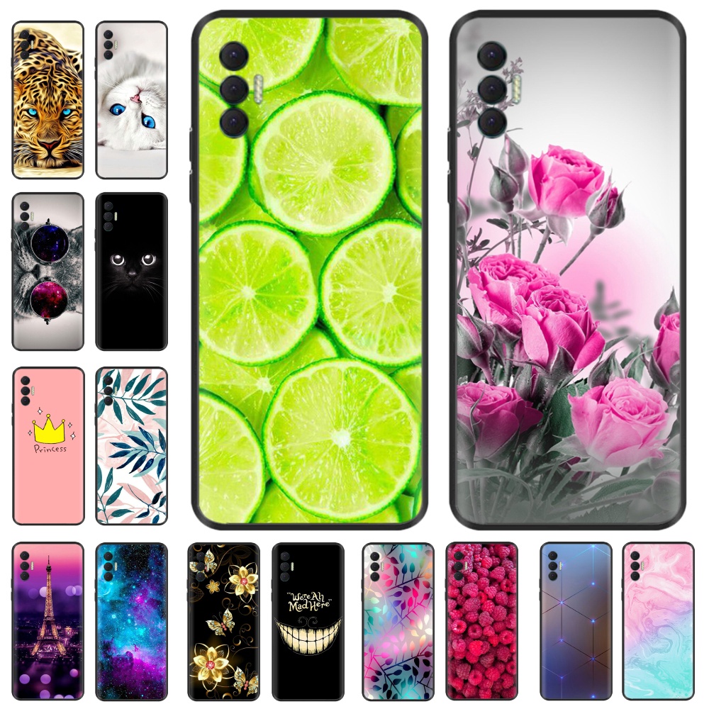 เปลือกโทรศัพท์For Tecno Spark 8P Case Silicone Soft TPU Painted Phone ...