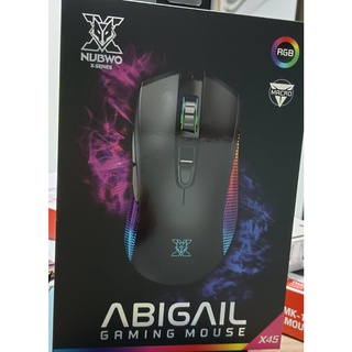 Mouse NUBWO RGB X45 ABIGAIL Gaming Macro มีไฟ RGB ปรับ DPI ได้ ใช้งานง่าย เหมาะสำหรับเล่นเกม