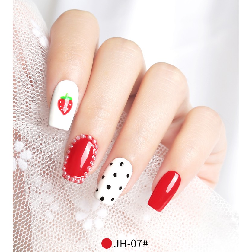 AS สีเจล สีทาเล็บ โทนแดง แดงเลือดนก JH 01-12 15ml. - รูปที่ 6