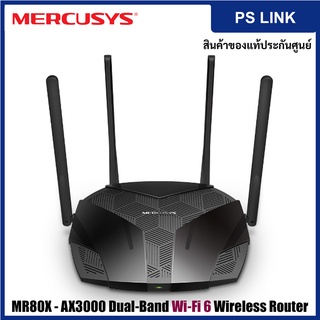 Mercusys MR80X AX3000 Dual-Band Wi-Fi 6 Wireless Router เราเตอร์ Wi-Fi 6