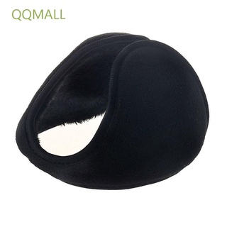 Qqmall ที่ครอบหูผ้าขนแกะสีดํา/หลากสีสําหรับผู้ชาย
